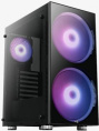 Корпус ATX Aerocool Python-G-BK-v1, Midi-Tower, без БП,  черный