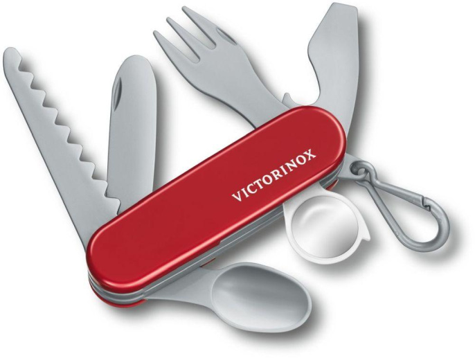 Брелок Victorinox Pocket Knife Toy 9.6092.1 красный/серый пластик д.113мм ш.29мм доп.ф.:нож карт.кор.