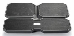 Подставка для ноутбука DeepCool Multi Core X6, 15.6", 380х295х24 мм, 2хUSB, вентиляторы 4 х 900г, черный [dp-n422-mcx6]