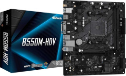 Материнская плата Asrock B550M-HDV Soc-AM4 AMD B550 2xDDR4 mATX AC`97 8ch 7.1 GbLAN RAID+VGA+DVI+HDMI