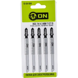 Пилки T-127D 5 шт; 74х3 мм; HSS для электролобзика ON 15-04-004
