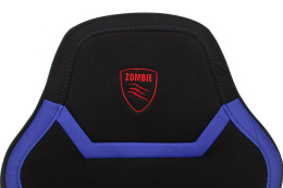Кресло игровое Zombie 10 черный/синий ткань/эко.кожа крестов. пластик