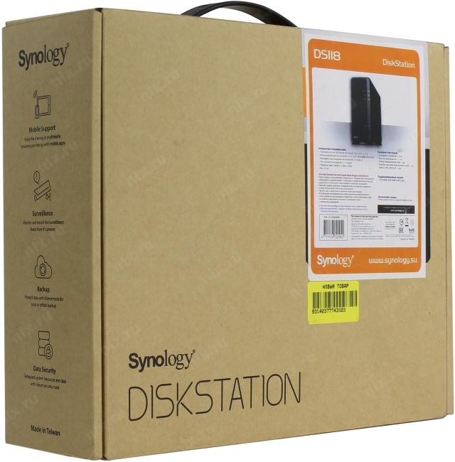 SYNOLOGY DS118 СХД настольное исполнение 1BAY NO HDD DS118