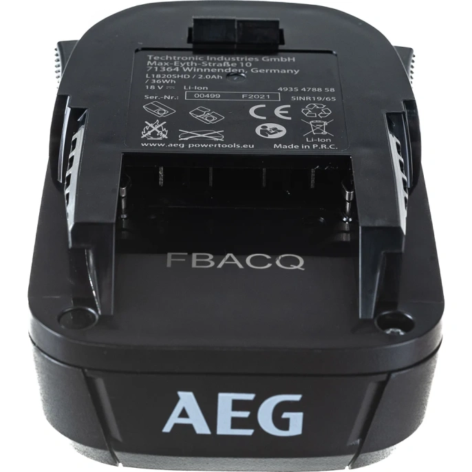 Аккумулятор L1820SHD (18 В; 2 Ач; Li-Ion) AEG 4935478858