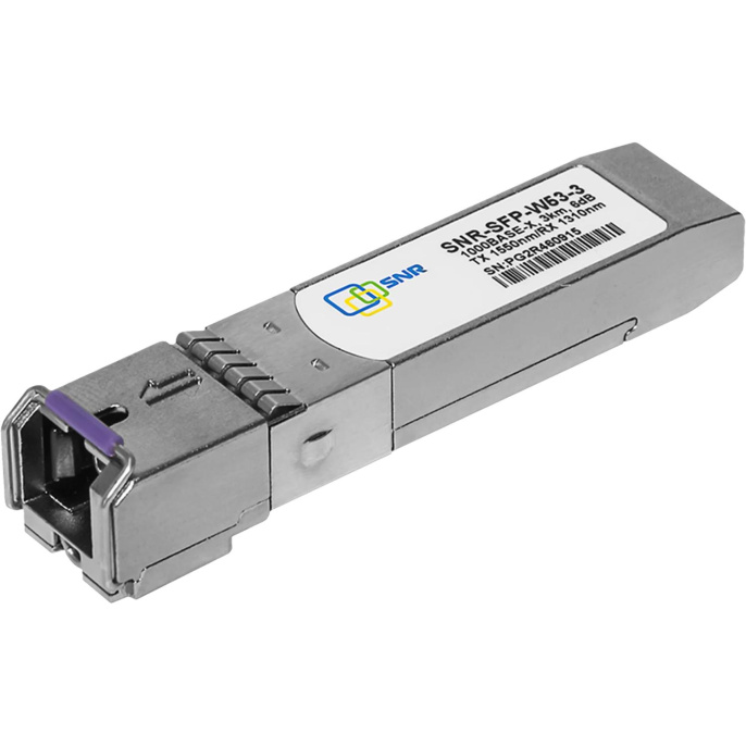 Трансивер SNR Модуль SFP WDM, дальность до 3км 6dB , 1550нм SNR-SFP-W53-3