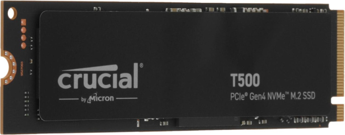 SSD накопитель Crucial T500 500ГБ, M.2 2280, PCIe 4.0 x4,  NVMe,  M.2 [ct500t500ssd8]