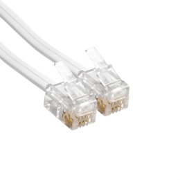 Шнур патч-корд телефонный ExeGate TC4P4C-2M-W витой, RJ-10 4P-4C , 2м, белый EX298649RUS