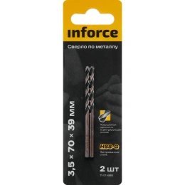 Сверло по металлу HSS-G 2 шт; 3.5х70х39 мм Inforce 11-01-666