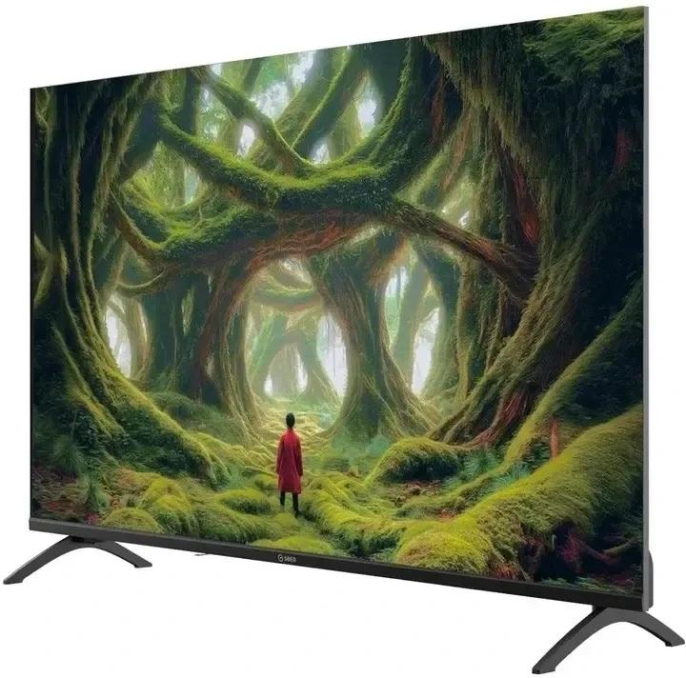 Телевизор LED Sber 43" SDX-43U5500DBA Салют ТВ Frameless черный 4K Ultra HD 60Hz DVB-T DVB-T2 DVB-C DVB-S DVB-S2 USB WiFi Smart TV RUS