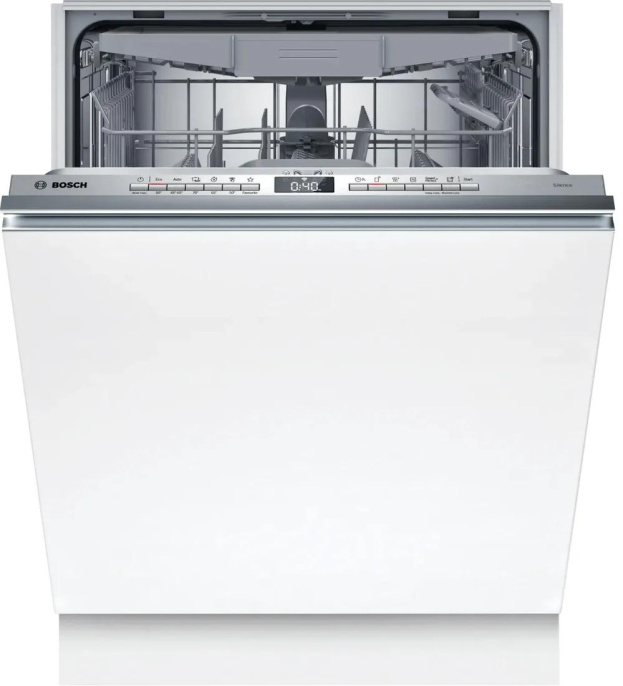 Посудомоечная машина Bosch SMH4HVX03E (встраиваемая, загрузка: на 14 комплектов посуды, электронное управление, 6 программ, сушка: с теплообменником, дисплей, индикация на полу: луч)