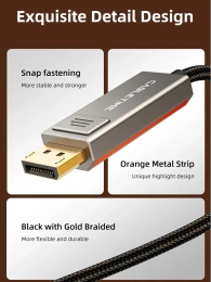 Кабель CABLETIME CC22L (CT-CMDP8K-ZG2) 2 м, USB C-DisPlayPort 8K/60 Гц