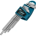 Набор экстрадлинных имбусовых ключей GROSS TORX-TT T10-T50, S2, сатинированные, 9 шт. 16408