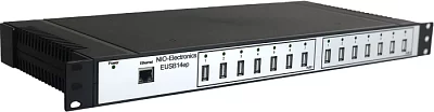 Сетевой концентратор USB NIO-EUSB14epcl USB/IP хаб на 14 портов с 2 блоками питания