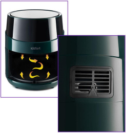 Аэрогриль Kitfort КТ-2222 3.5л 1500Вт зеленый