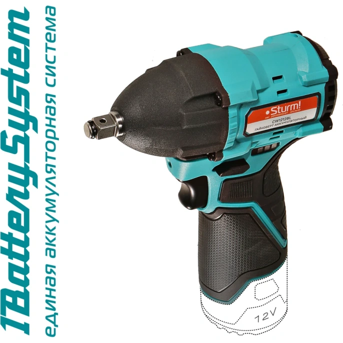 STURM! Аккумуляторный гайковерт Sturm 1BatterySystem12V CW1212BL