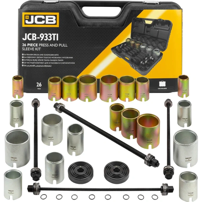 Набор инструментов для замены сайлентблоков, втулок и подшипников JCB 26пр JCB-933T1(59106)