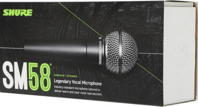 Микрофон проводной Shure SM58SE черный/серебристый