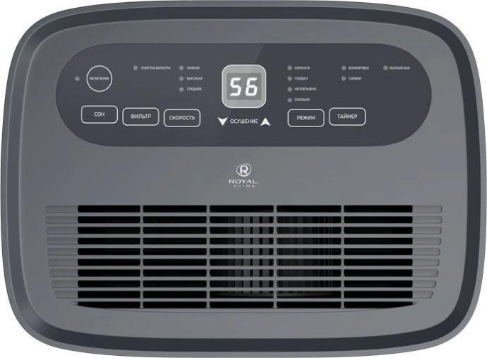 Осушитель воздуха Royal Clima Carisma Villa RD-CR30-E 460Вт бытовой белый/черный