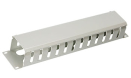 Cabeus JB07-2U-GY Кабельный органайзер 19" 2U с крышкой, металлический, цвет серый (RAL7035)