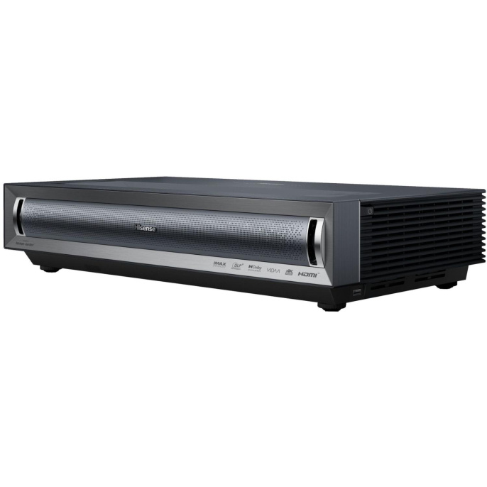 Лазерный проектор TV 120'' Hisense/ 80~150", Projector Triple-Chroma, 4K UHD, 25 000ч, 3000Лм, 4K@60Hz, 2K@240Hz, 2K@120Hz, 15W x 2 + 10w ? 2 treble, VIDAA U7.6, Voice assistant, HDMI 2.1x2, HDMI 2.0x1, USB 3.0x1, USB 2.0x1, Bluetooth, WiFi, AirPlay 2 (PX