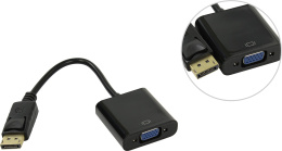 Кабель-адаптер ORIENT C308, DisplayPort M - VGA 15F, длина 0.2 метра, черный 30308