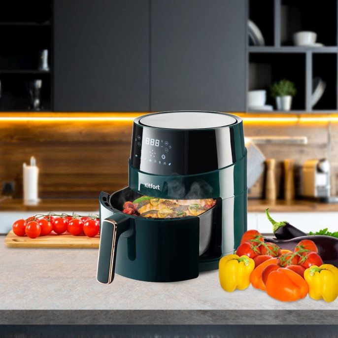 Аэрогриль Kitfort КТ-2222 3.5л 1500Вт зеленый