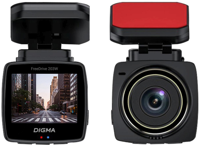 Видеорегистратор Digma FreeDrive 203W,  черный