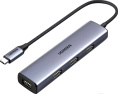USB-Хаб UGREEN CM473 20841 USB-C to 4*USB 3.0 Hub. Цвет: серый (20841_)