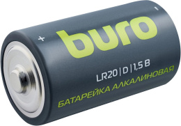 D Батарейка Buro Alkaline LR20,  2 шт. 18000мAч