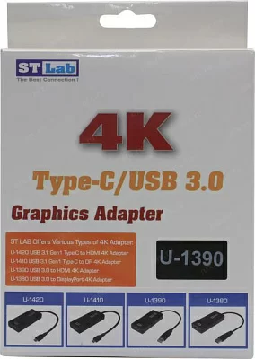 Внешняя видеокарта STLab U-1390 (RTL) USB 3.0 to HDMI 4K Adapter