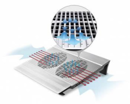 Подставка для ноутбука DeepCool N8, 17", 380х278х55 мм, 3хUSB, вентиляторы 2 х 140 мм, 1244г, серебристый [dp-n24n-n8sr]