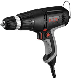 Дрель-шуруповерт P.I.T. PBM10-C1 мощность 400Вт, питание: сеть, электронная регулировка оборотов, тип патрона: быстрозажимной, диаметр: 0.8-10мм, диаметр сверления дерево: 25мм, металл: 10мм, крутящий момент: 22Нм, 800 об/мин, функция реверса