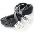 Cablexpert TC6P4C-2M Кабель.телефонный аппарат-розетка 2 м черный (TC6P4C-2M-BK)