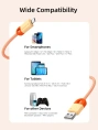 Кабель CABLETIME CAP4C (CT-AMMBM-POR0.25) 0.25 м, апельсин, USB 2,0 a для Micro B -зарядного устройства