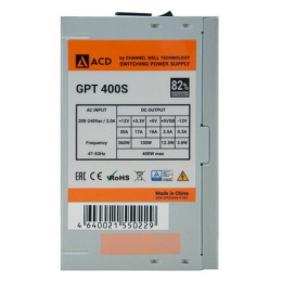Блок питания ACD GPT400S GPT-400S 400W, 82% max 85% , 120mm FAN, OEM {10} 550229