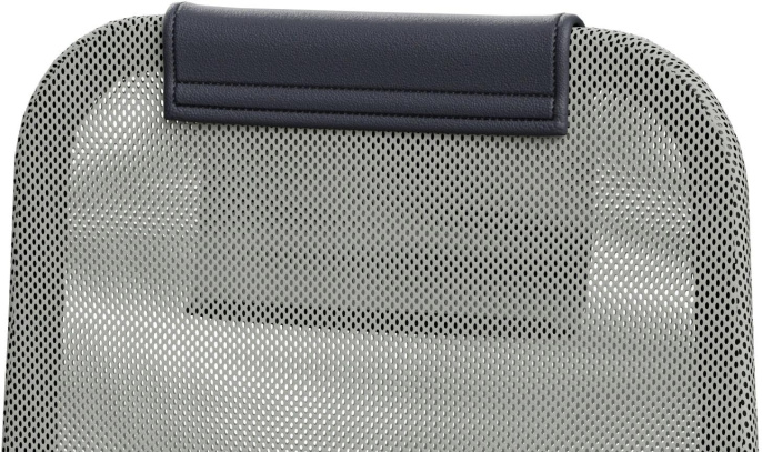 Кресло МЕТТА SU-B-8, сетка/ткань, до 120кг, топ-ган, фиксированные подлокотники,  светло-серый