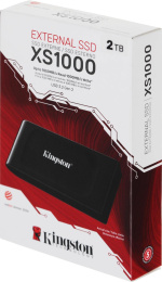 Внешний диск SSD Kingston XS1000 SXS1000/2000G, 2ТБ, черный