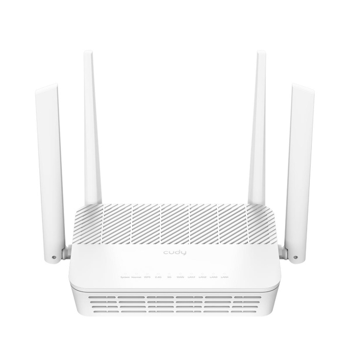 Маршрутизатор/ AX3000 2.5G Dual Band Wi-Fi 6 Mesh Router, Chipset MT7981BA+MT7976CN+MT7531AE+RTL8221B, 802.11ax/ac/a/b/g/n, 2402Mbps at 5GHz + 574Mbps at 2.4GHz, 1 x 2.5G Port , 4 x 10/100/1000Mbps Ports, 4 x 5dBi fixed antennas, WiFi router/AP/ Repeater/