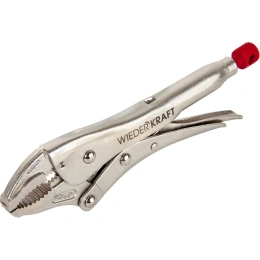 Зажим WIEDERKRAFT сварочный закругленный с фиксатором 7"/175 мм WDK-65103