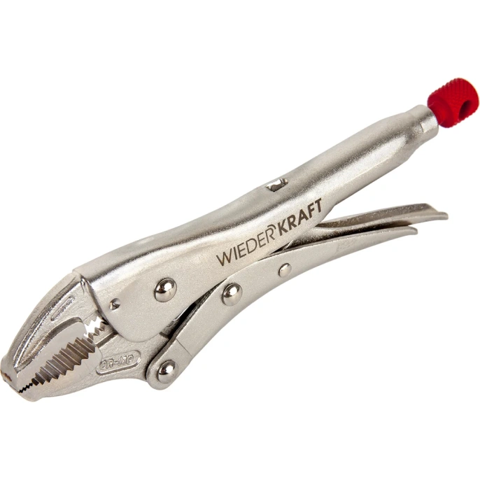 Зажим WIEDERKRAFT сварочный закругленный с фиксатором 7"/175 мм WDK-65103