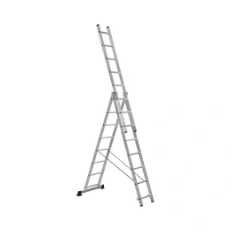 Универсальная алюминиевая трехсекционная лестница Topfort 3x8 ступеней 1717684