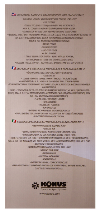 Микроскоп Konus Academy-2 1000x