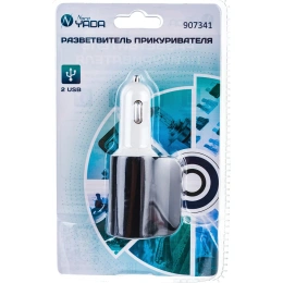 Разветвитель прикуривателя Nord-Yada 1 гнездо, 2USB 907341