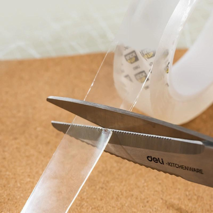 Клейкая лента универсальная двусторонняя Deli EA503 прозрачная шир.24мм дл.1м