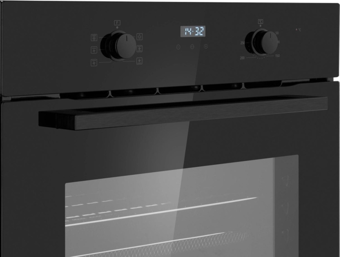 Духовой шкаф электрический WEISSGAUFF EOM 366 PDB,  67л,  дверца с 2 стеклами,  черный
