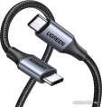 Кабель UGREEN US535 15311 USB-C to USB-C 240WPD Fast Charging Cable в оплетке. Длина: 1м. Цвет: серый космос