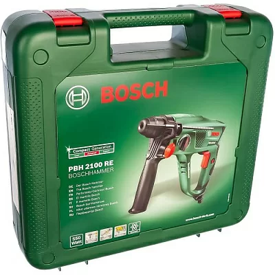 Перфоратор Bosch PBH 2100 RE патрон:SDS-plus уд.:1.7Дж 550Вт (кейс в комплекте)
