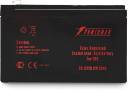 Батарея POWERMAN Battery CA12120, напряжение 12В, емкость 12Ач,макс. ток разряда 180А, макс. ток заряда 3.6А, свинцово-кислотная типа AGM, тип клемм F2, Д/Ш/В 151/98/94, 3.6 кг./ Battery POWERMAN Battery CA12120, voltage 12V, capacity 12Ah, max. discharge