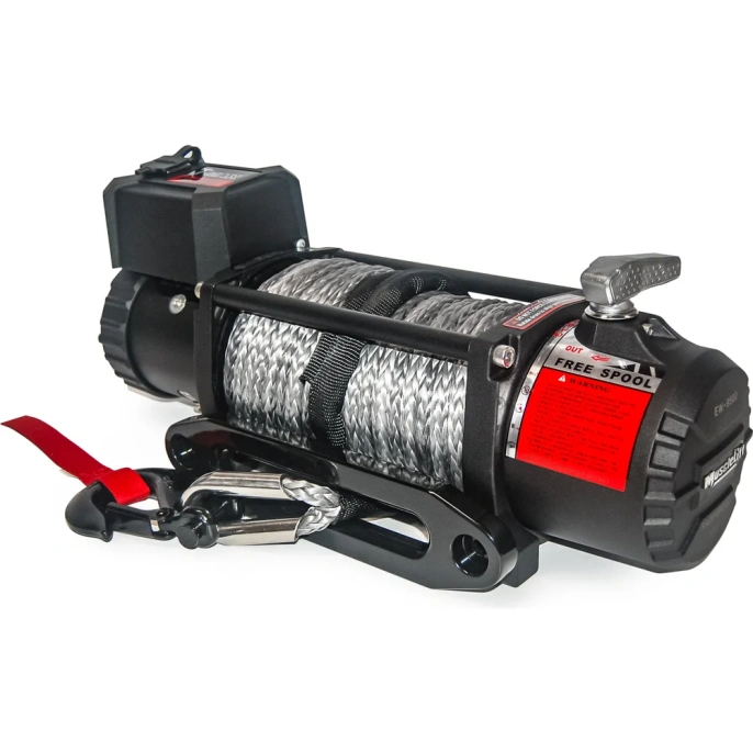 Автомобильная лебедка T-Max Musclelift 9500 12В с синтетическим тросом W2007