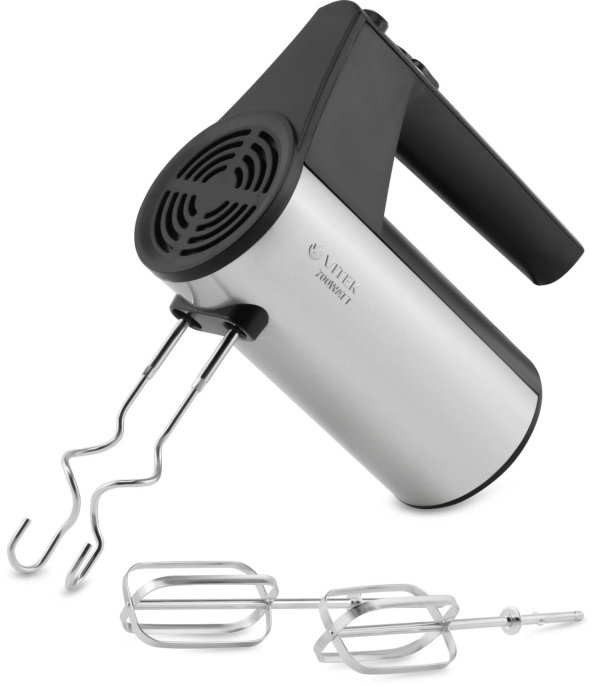 Миксер ручной Vitek VT-1424 BK 700Вт серебристый/черный